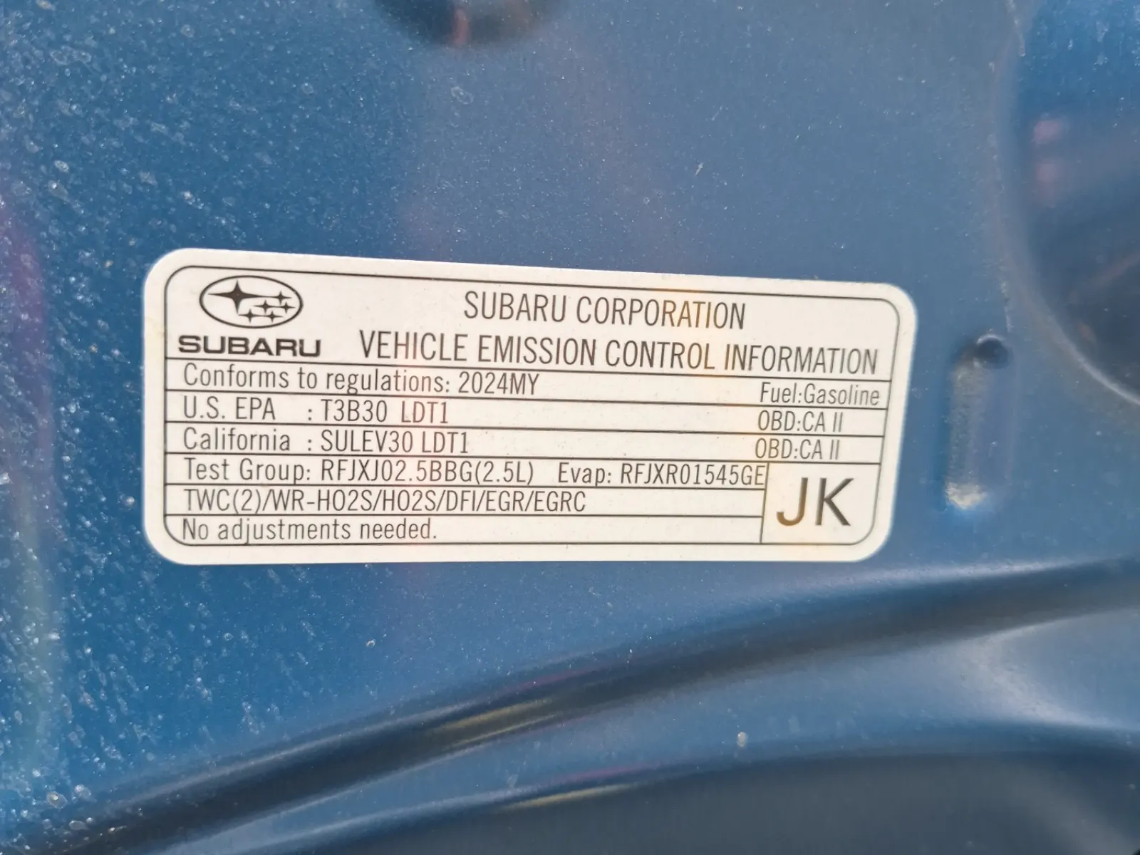 Emission Sticker Photo