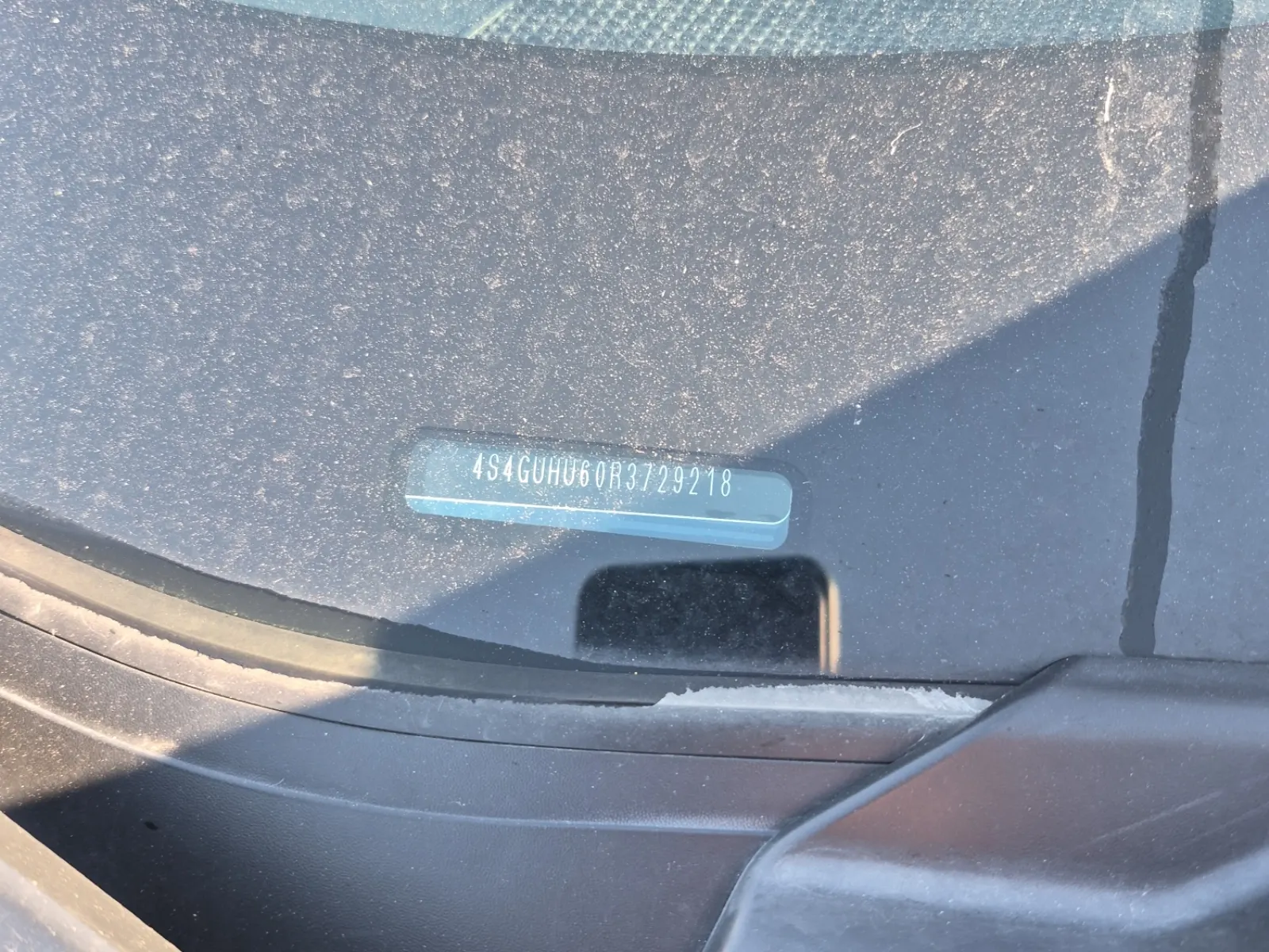 Dash VIN Plate Photo
