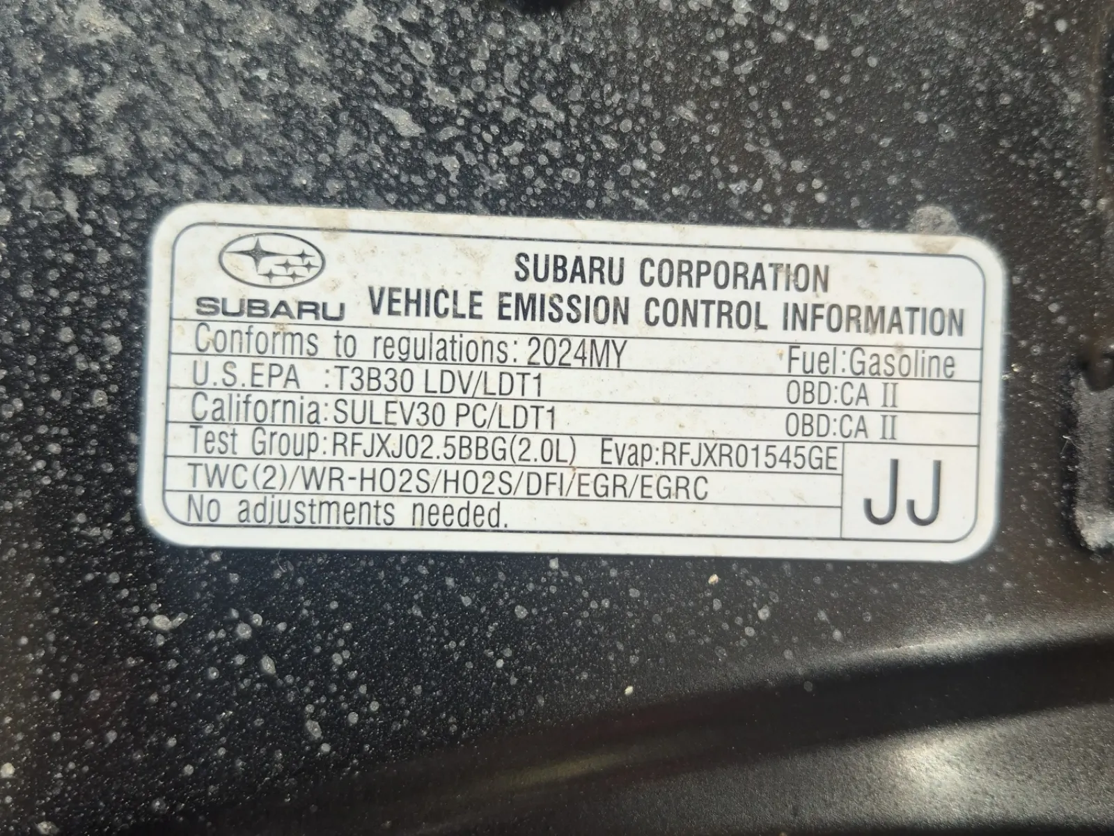 Emission Sticker Photo
