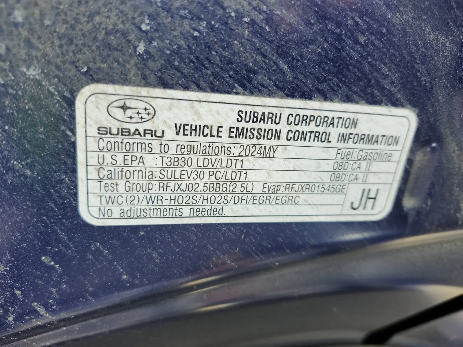 Emission Sticker Photo
