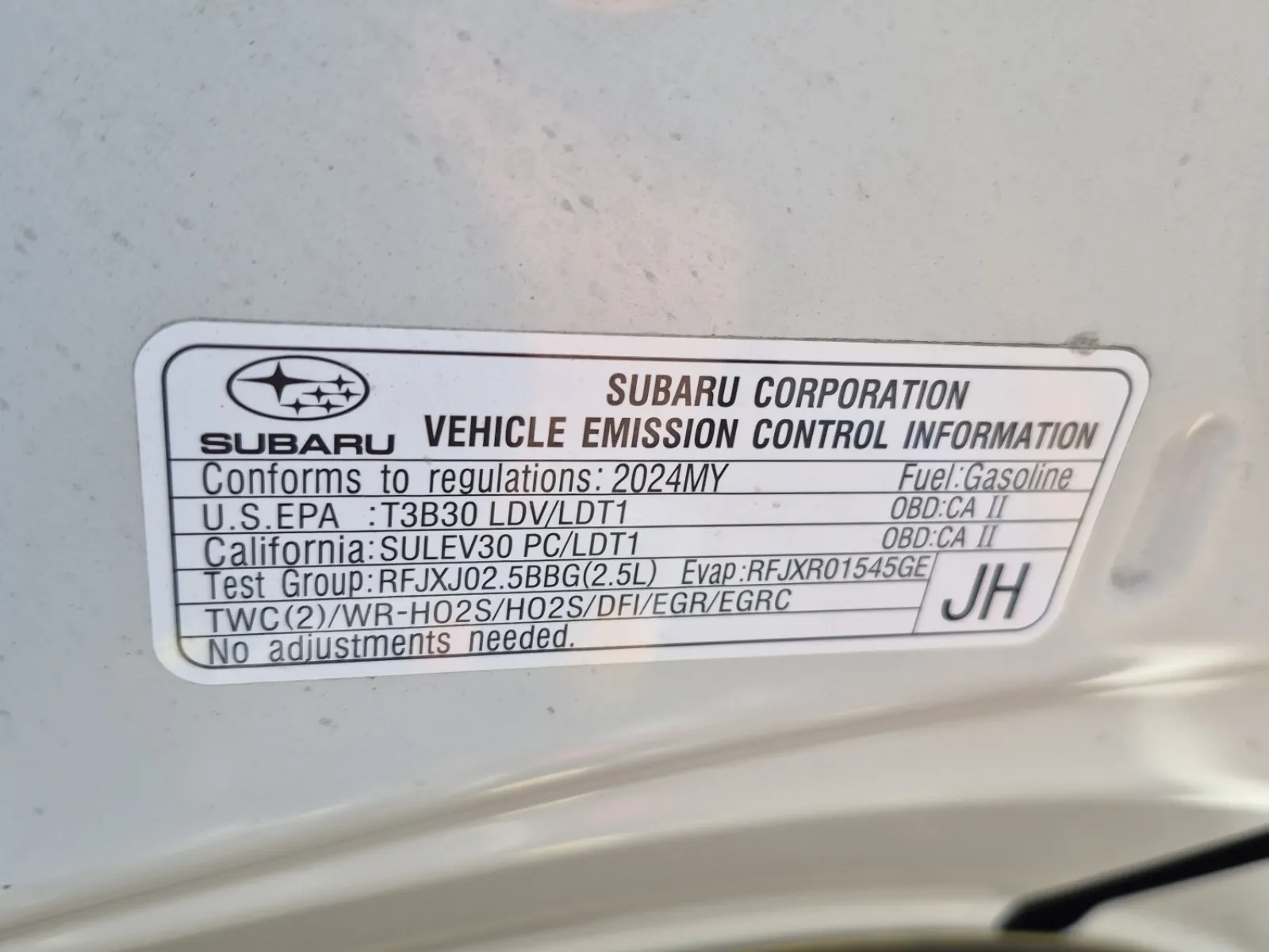 Emission Sticker Photo