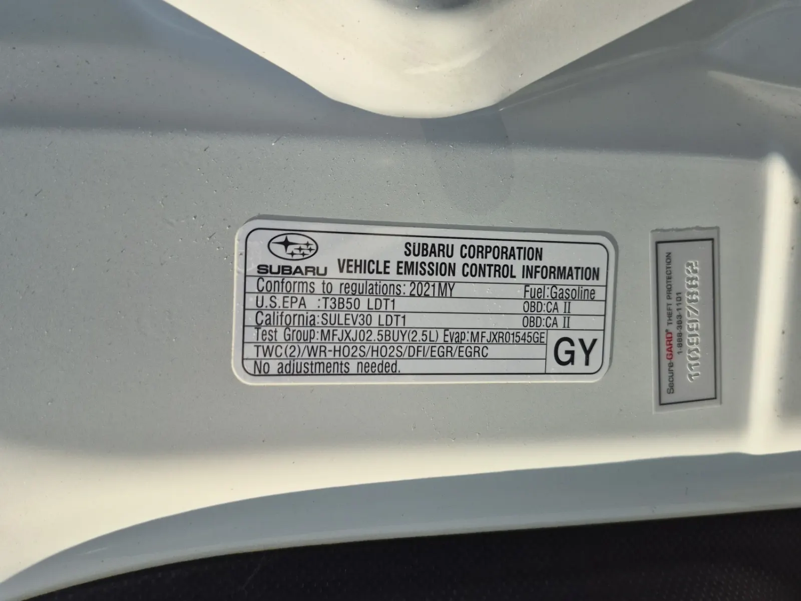 Emission Sticker Photo