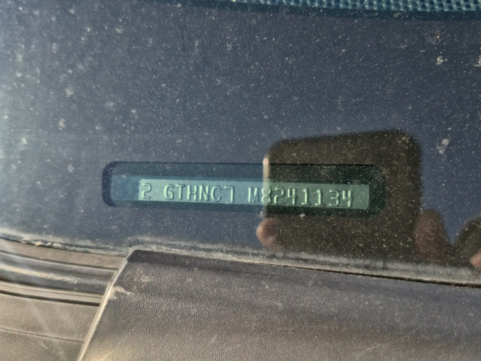 Dash VIN Plate Photo