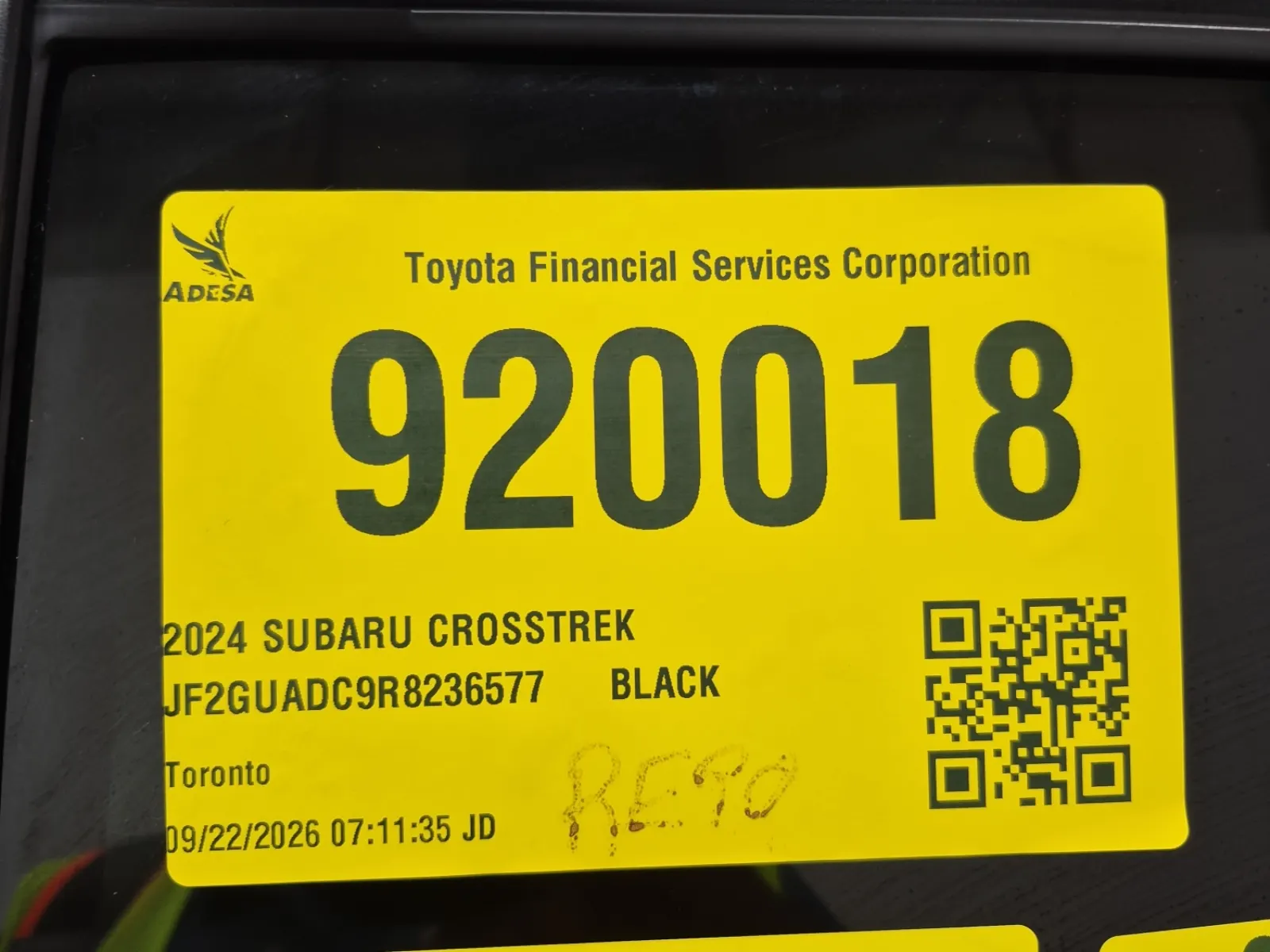 Inventory Label Photo