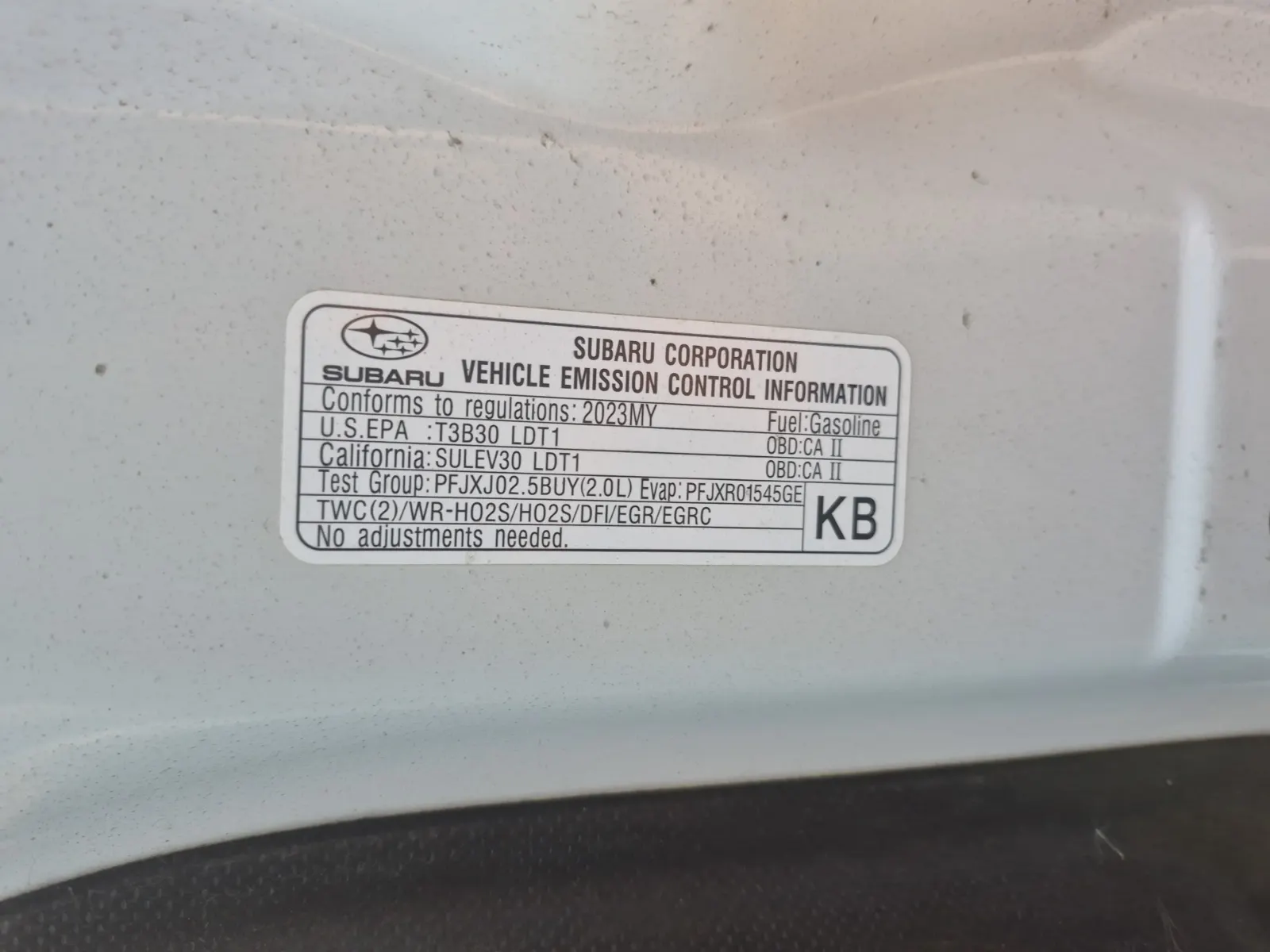 Emission Sticker Photo