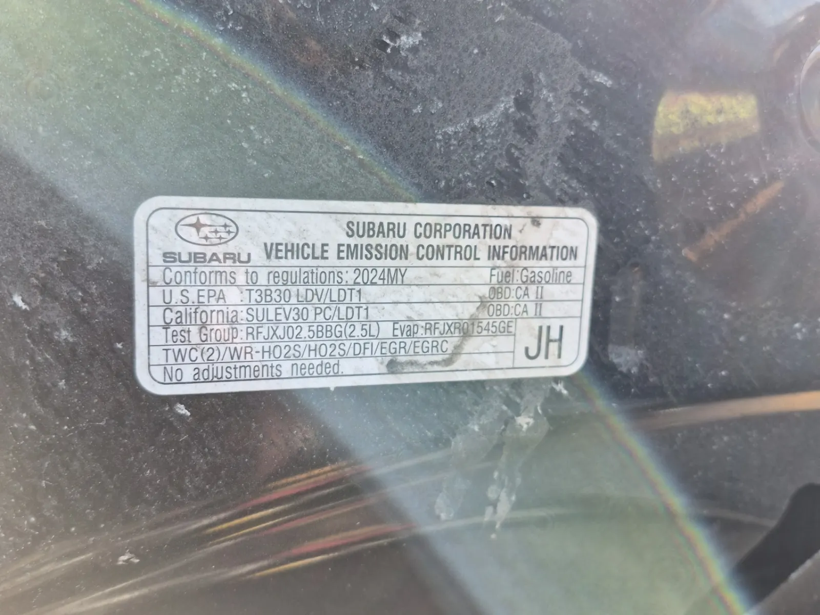 Emission Sticker Photo