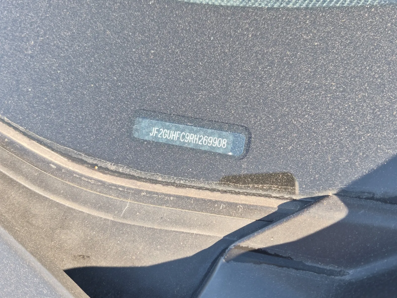 Dash VIN Plate Photo