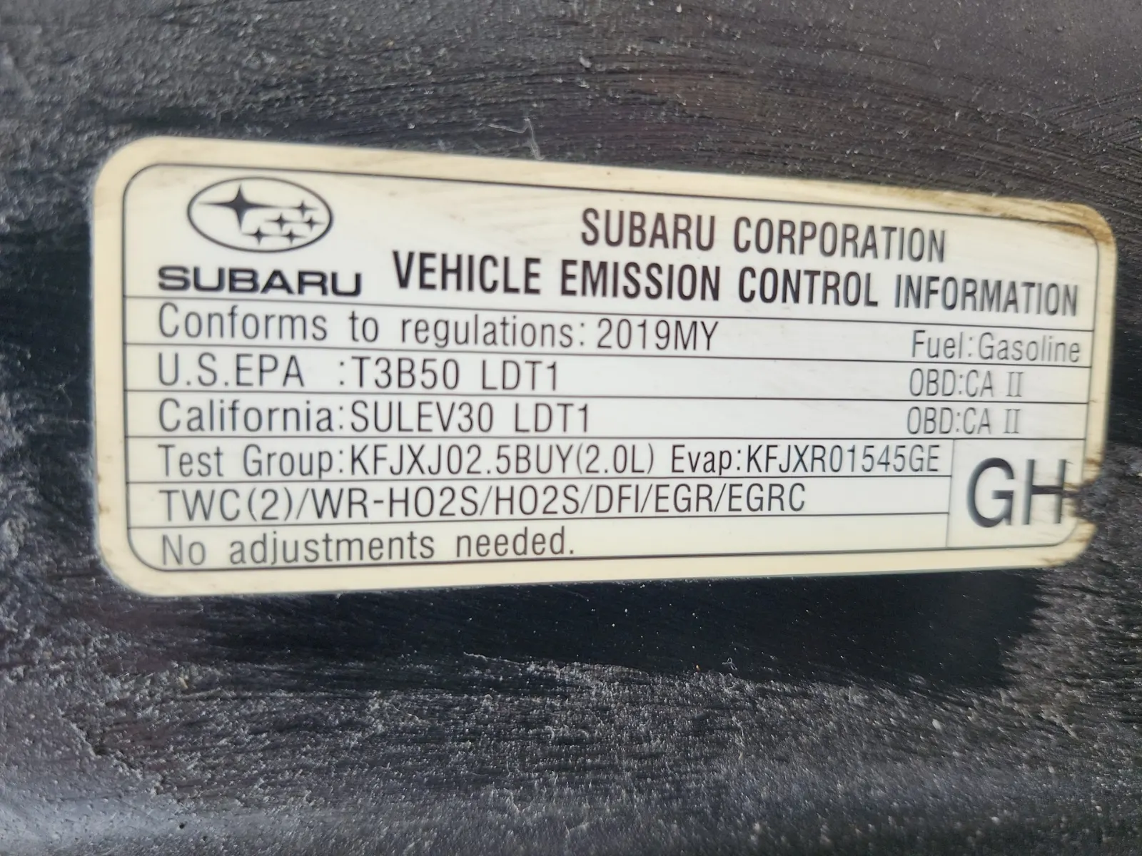 Emission Sticker Photo