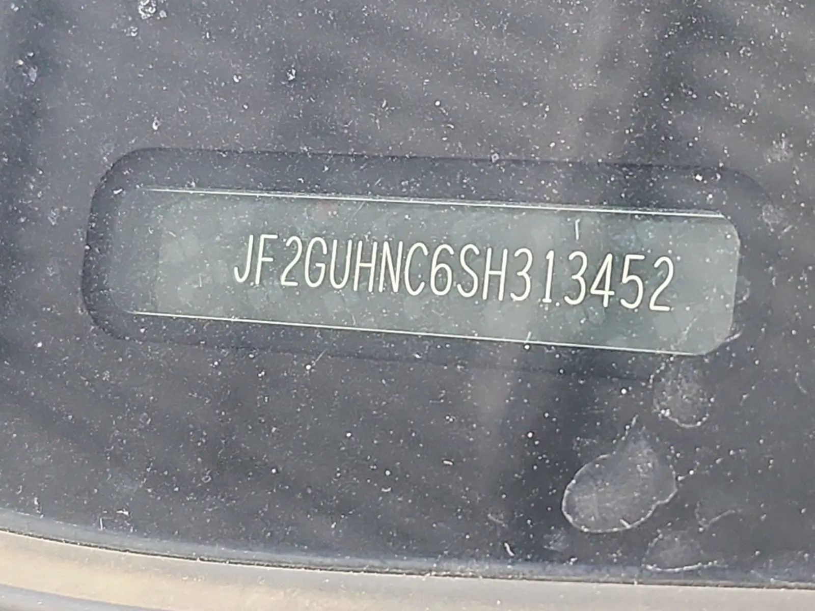 Dash VIN Plate Photo