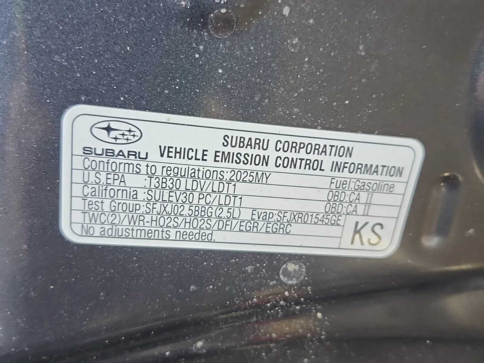 Emission Sticker Photo