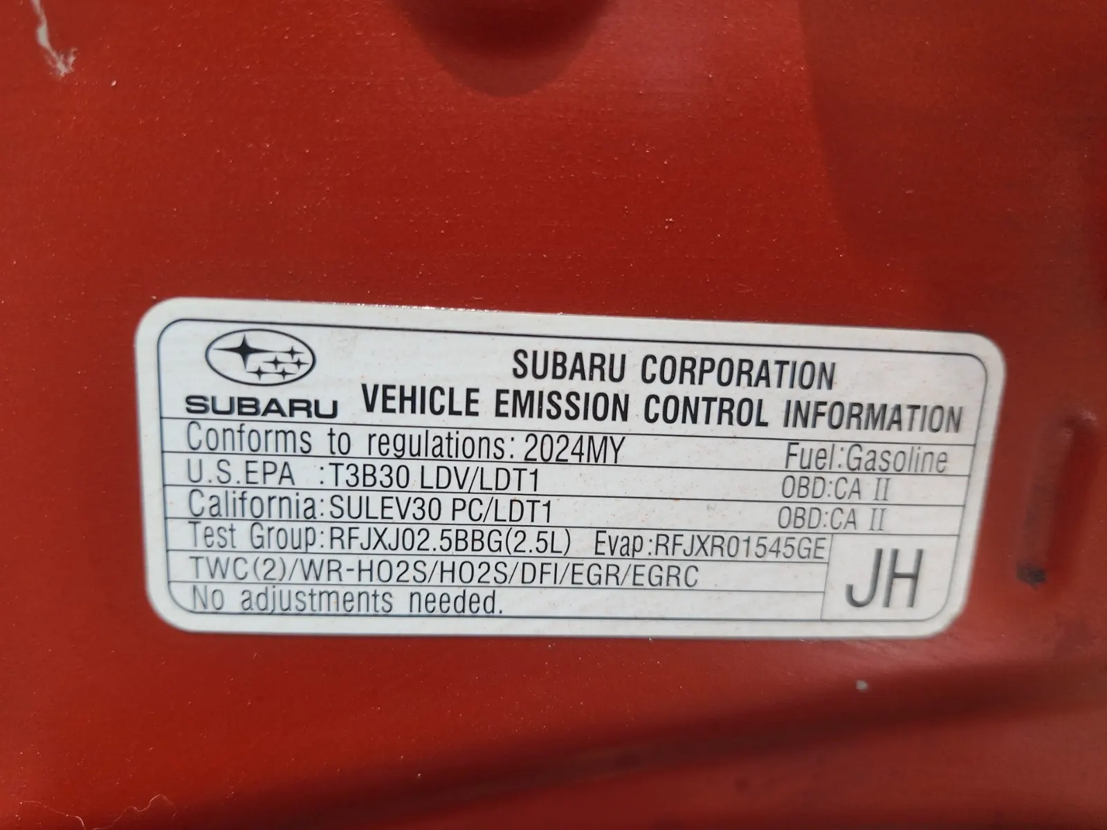 Emission Sticker Photo