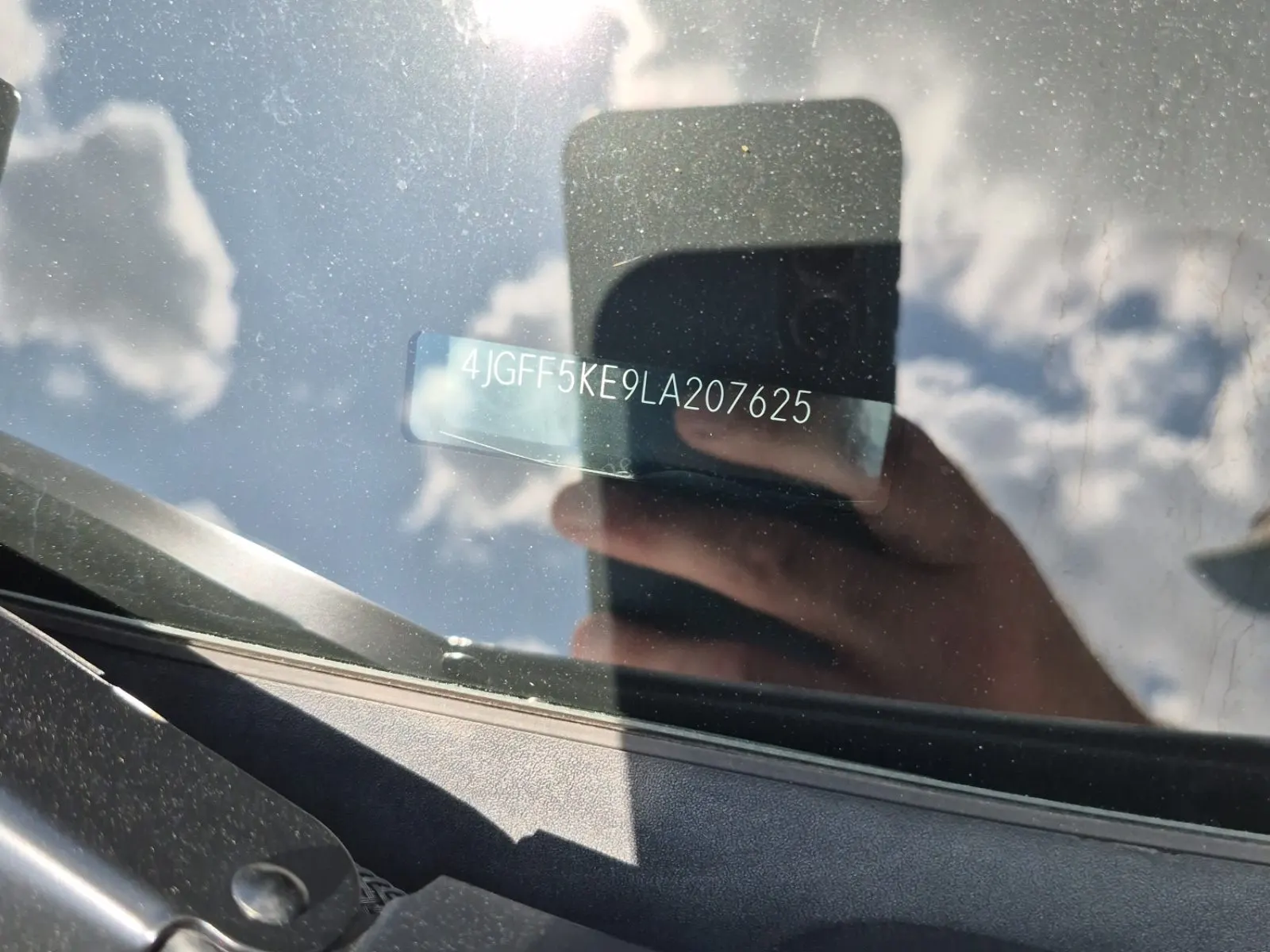 Dash VIN Plate Photo