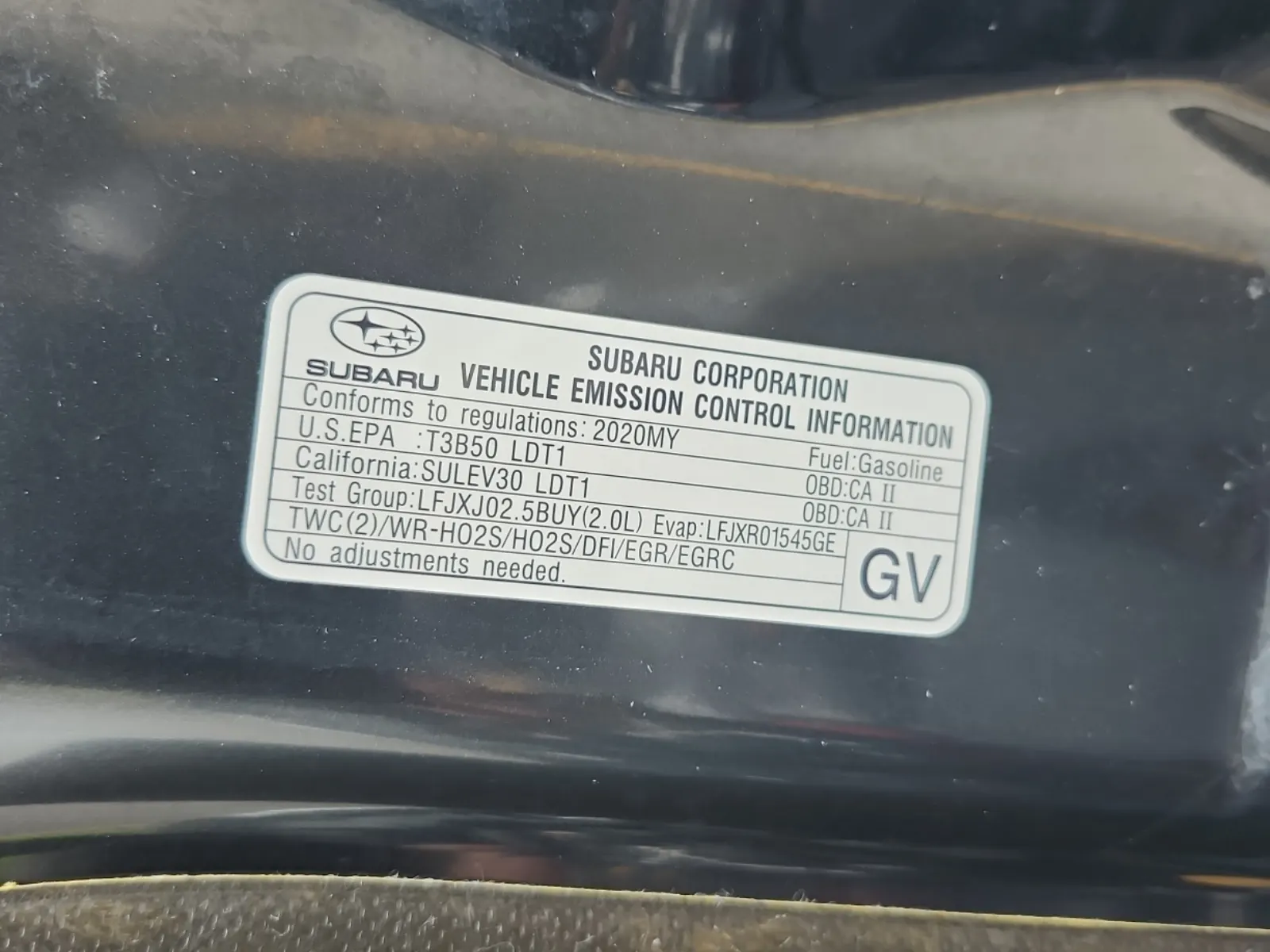 Emission Sticker Photo