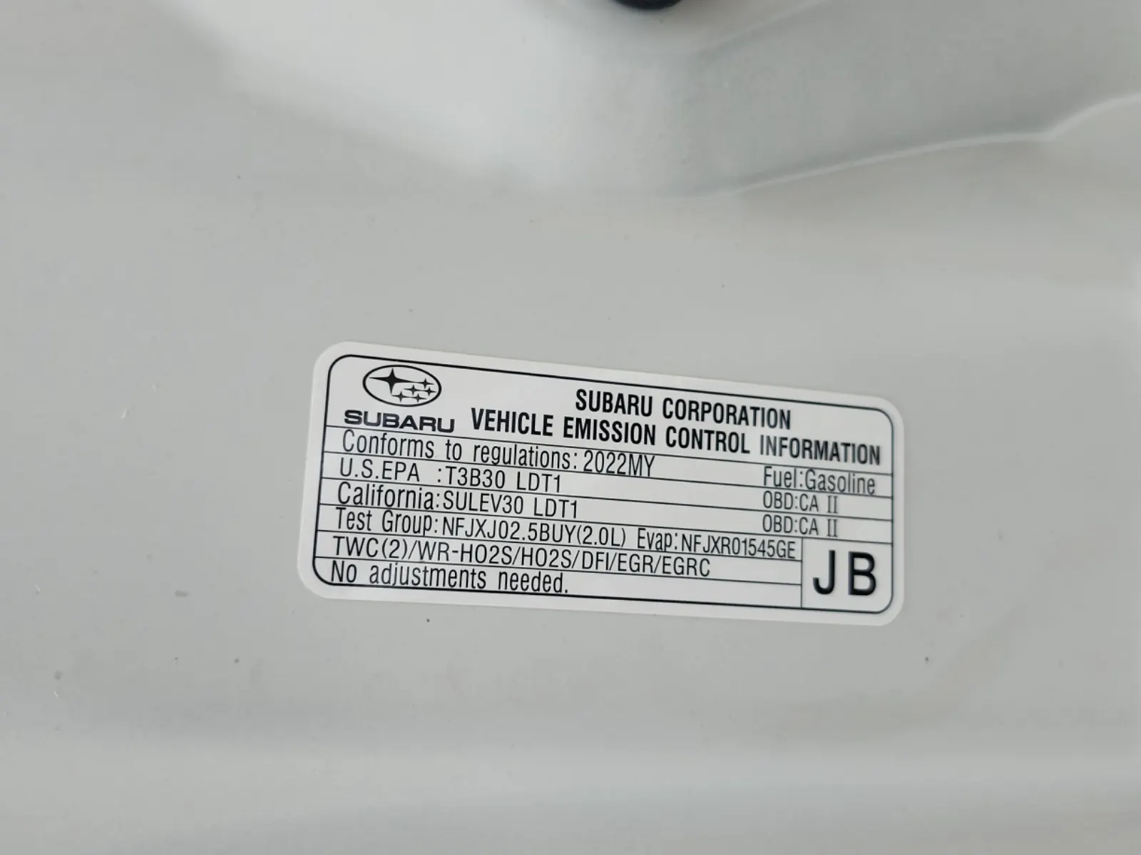 Emission Sticker Photo