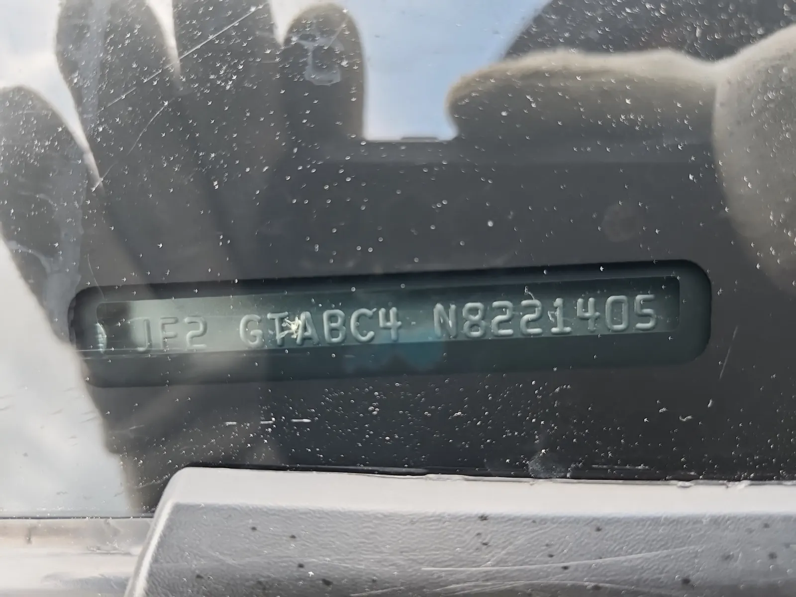 Dash VIN Plate Photo
