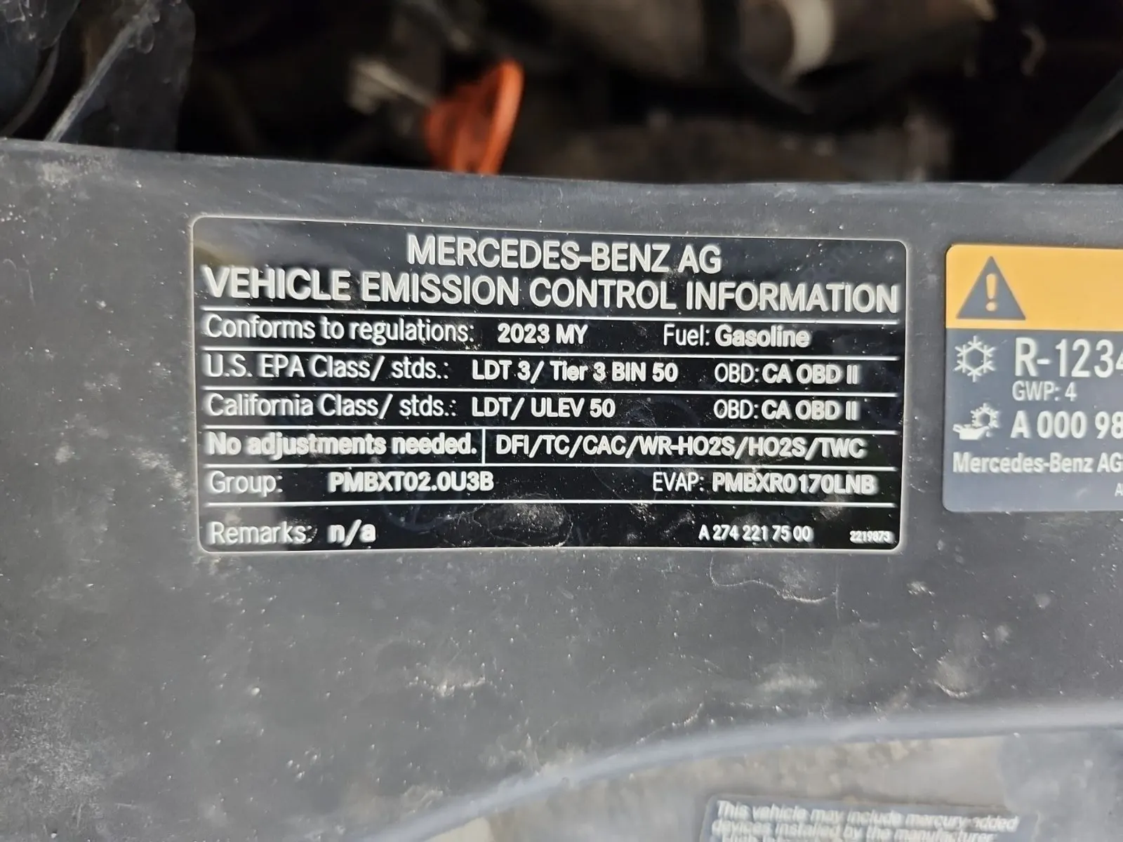 Emission Sticker Photo