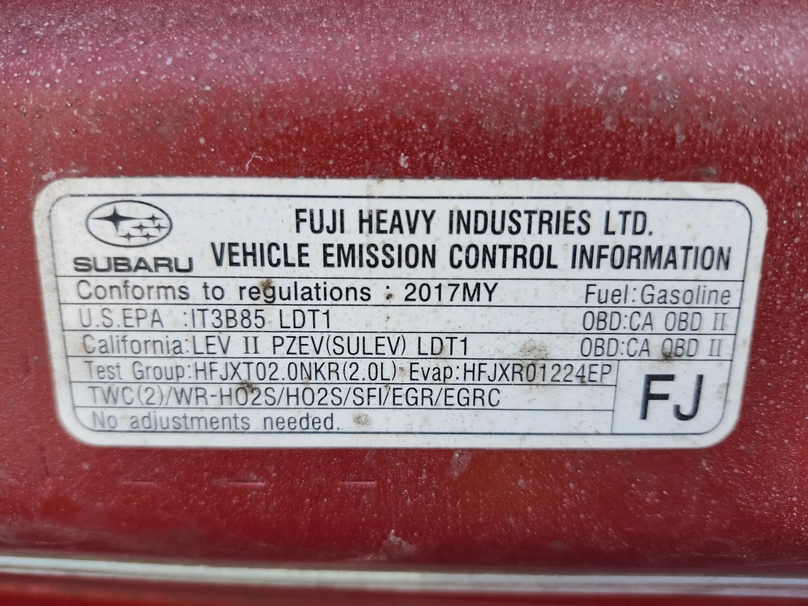 Emission Sticker Photo