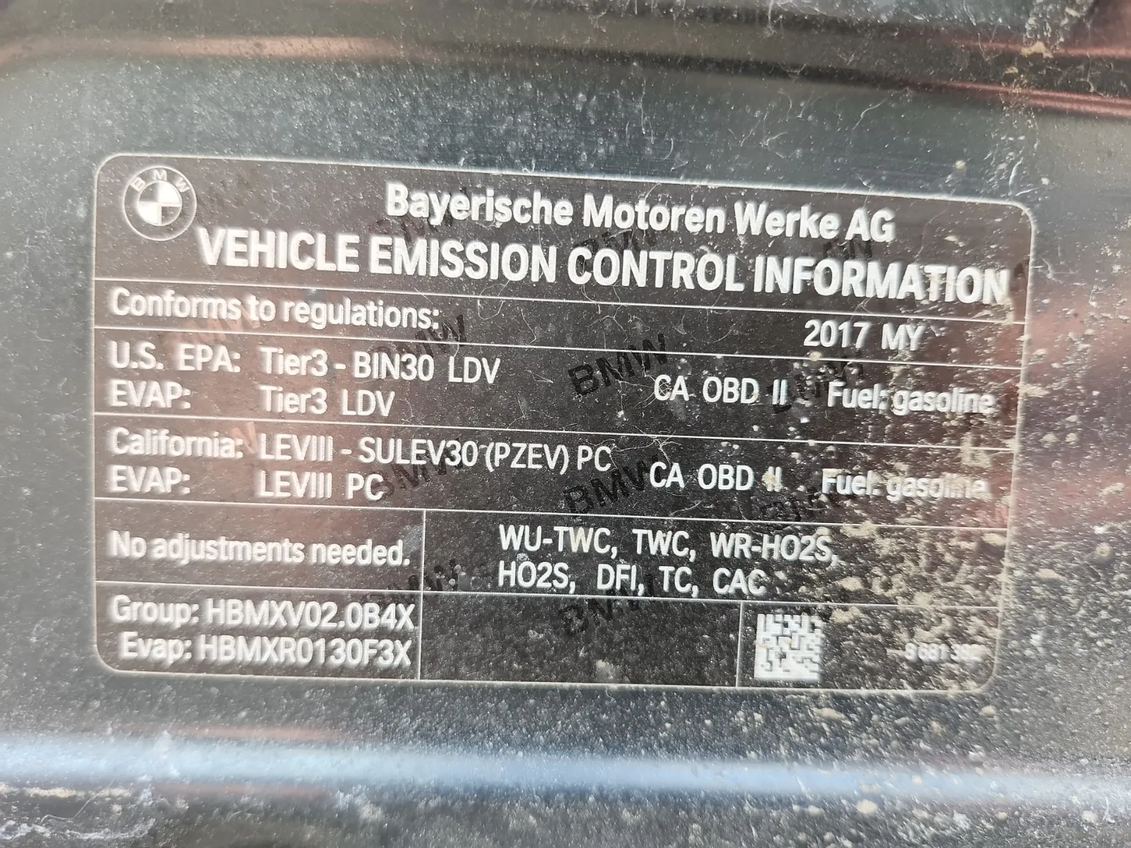 Emission Sticker Photo