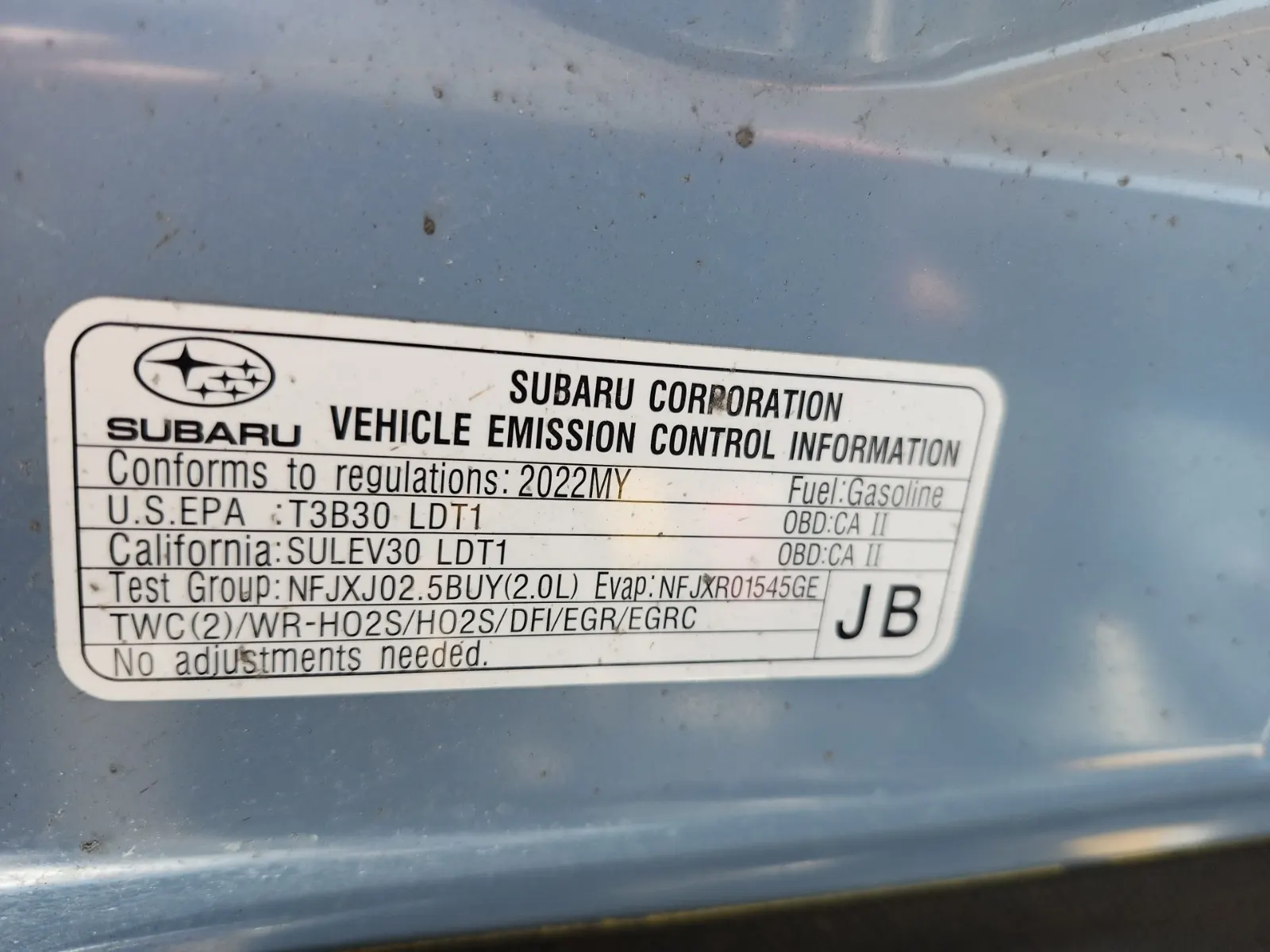 Emission Sticker Photo