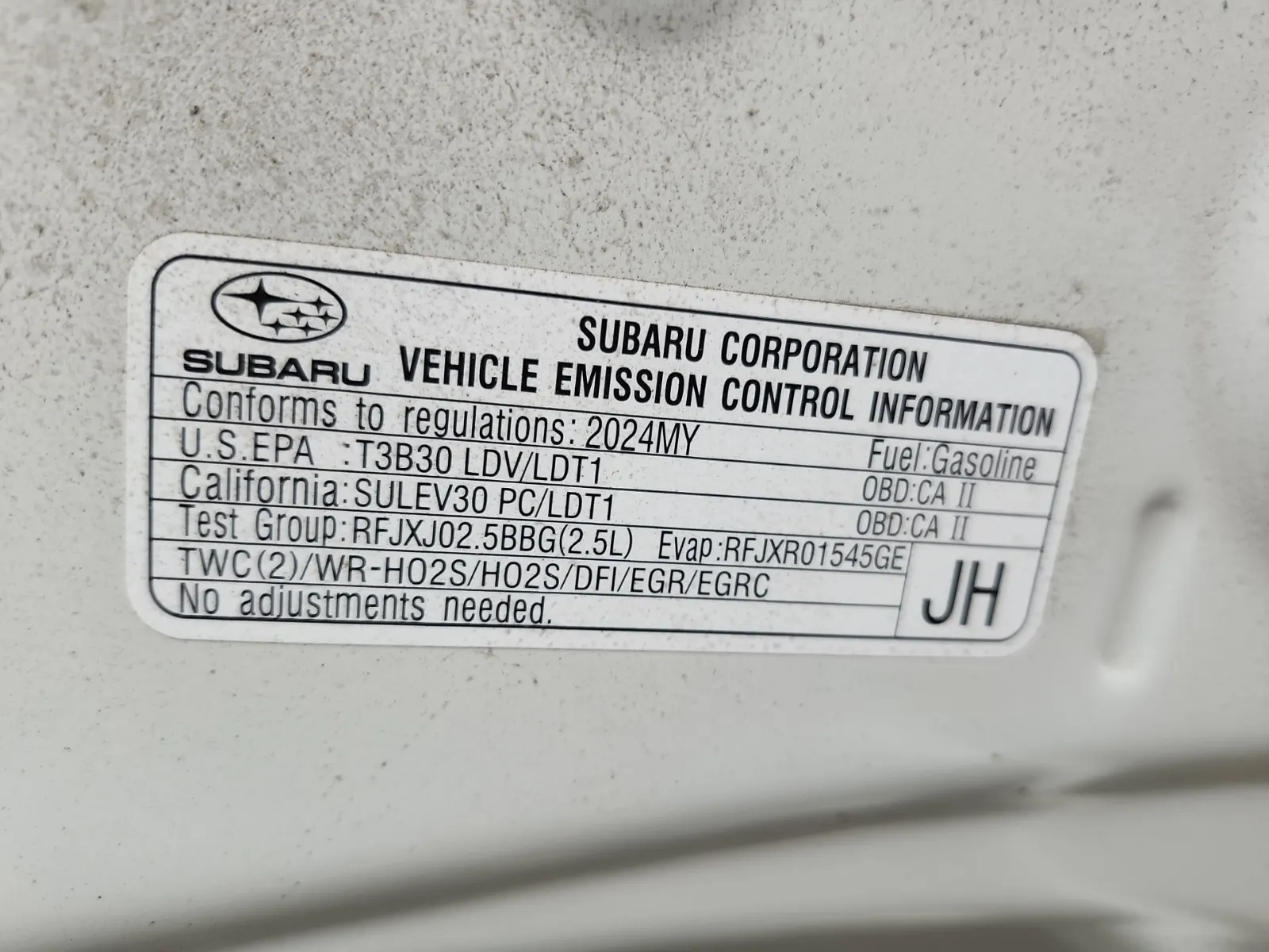 Emission Sticker Photo