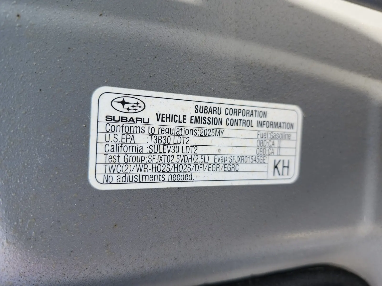 Emission Sticker Photo