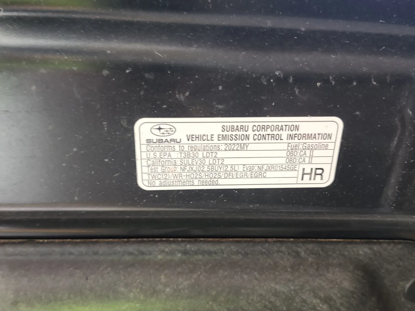 Emission Sticker Photo