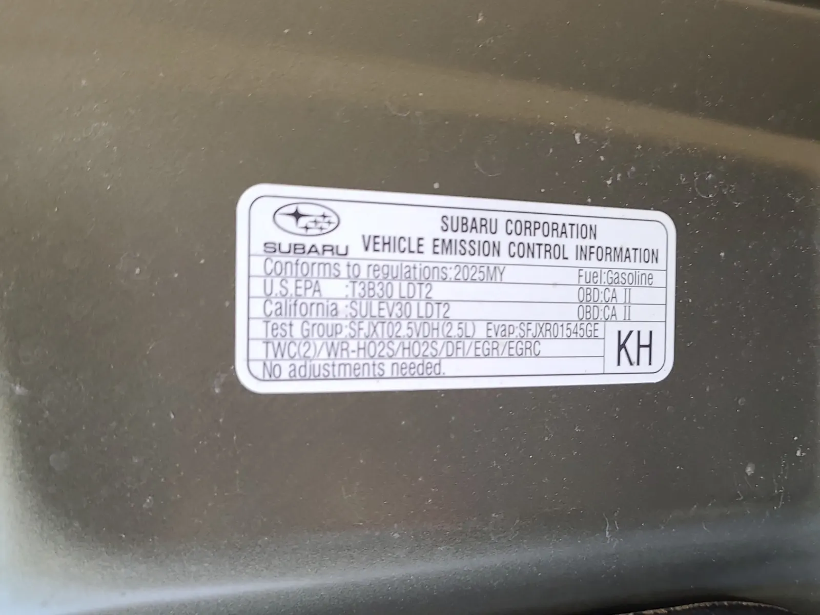 Emission Sticker Photo