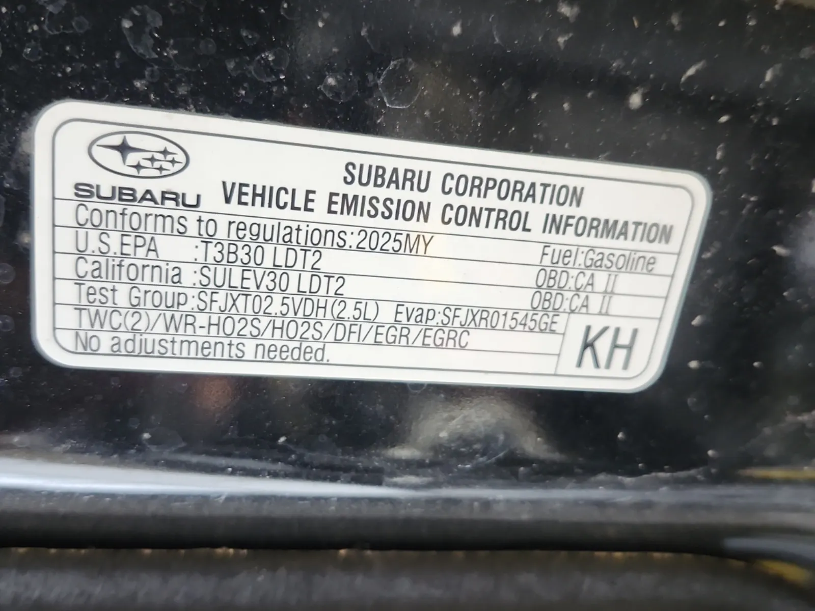 Emission Sticker Photo