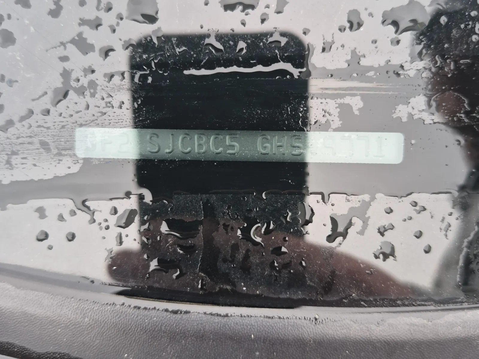 Dash VIN Plate Photo