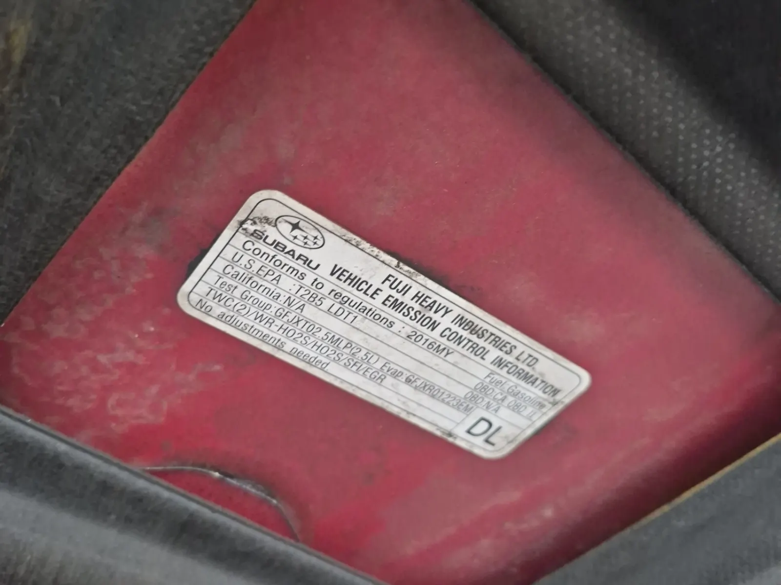 Emission Sticker Photo