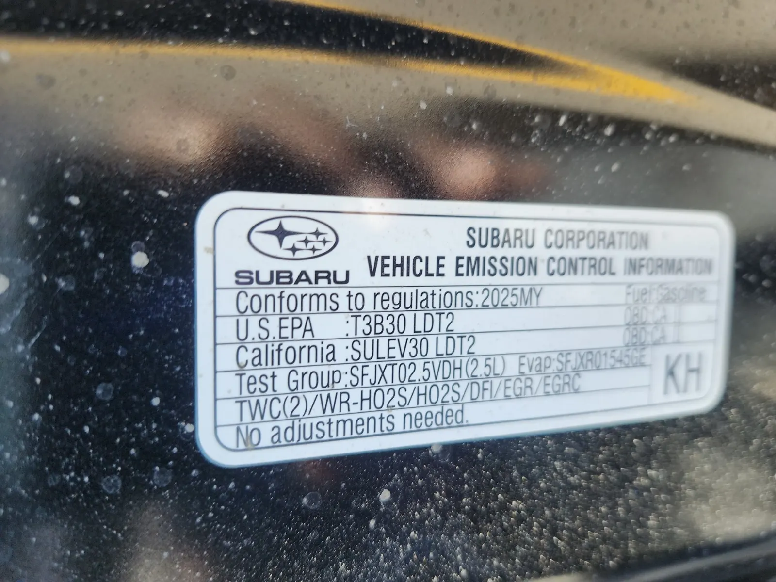 Emission Sticker Photo