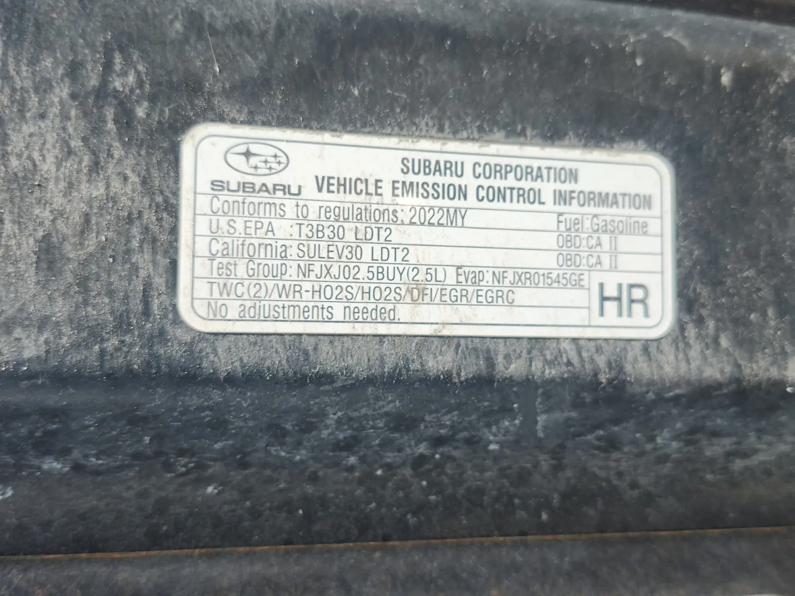 Emission Sticker Photo