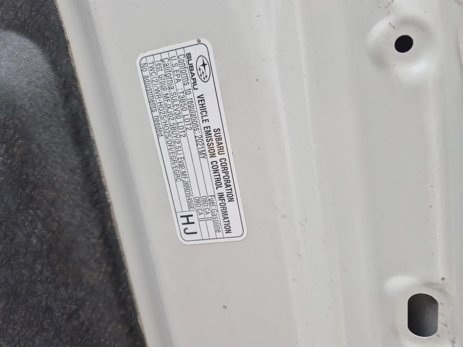 Emission Sticker Photo