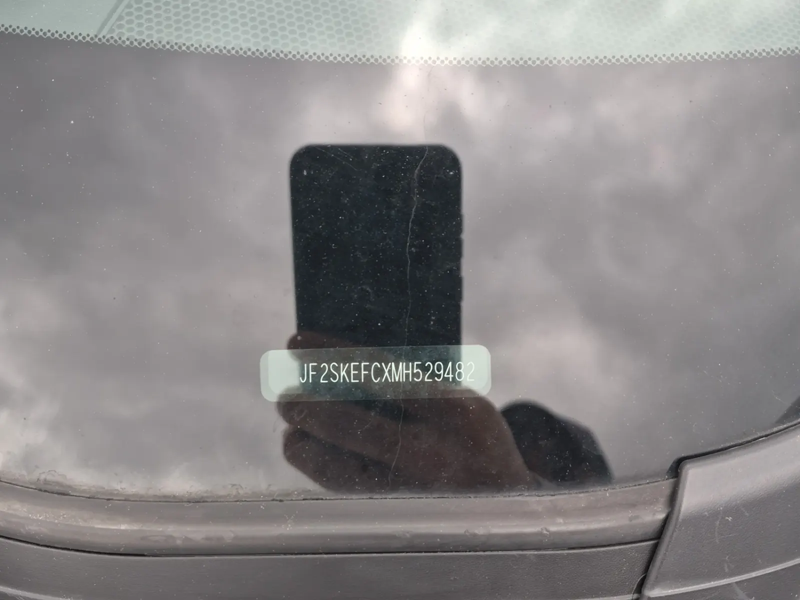 Dash VIN Plate Photo