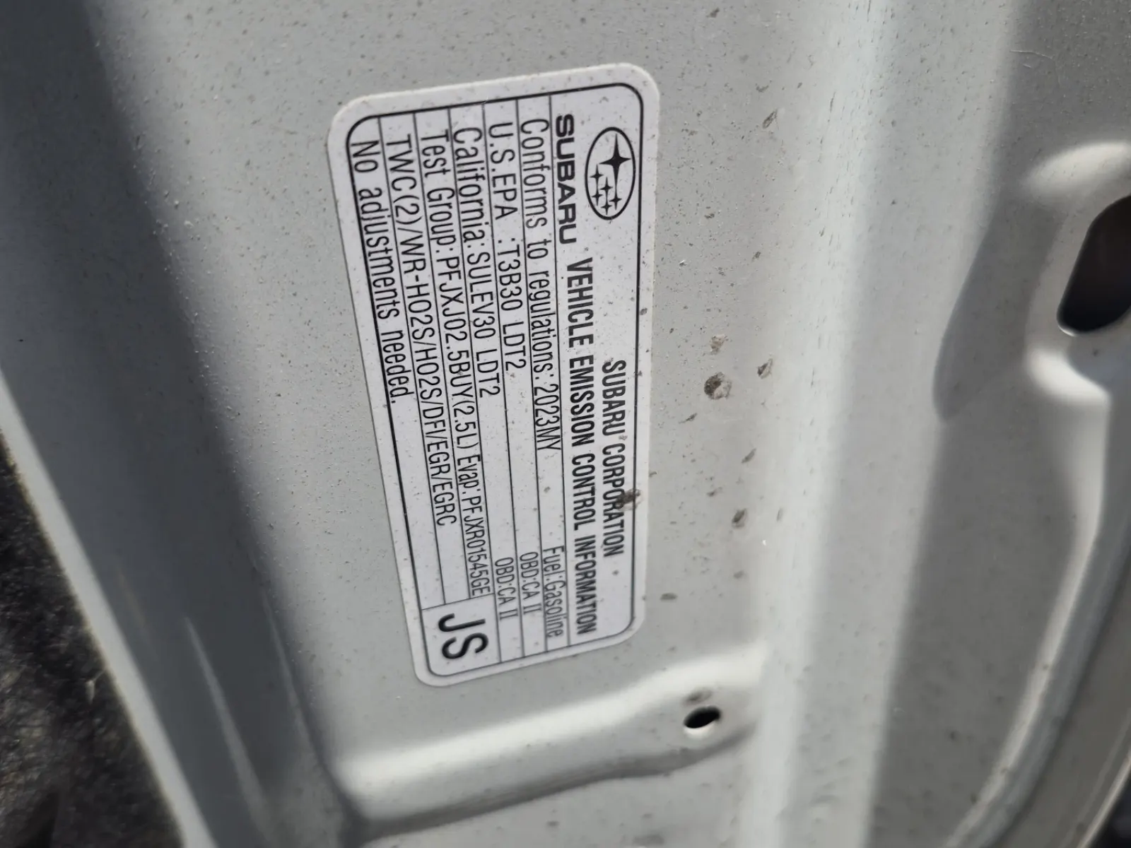 Emission Sticker Photo