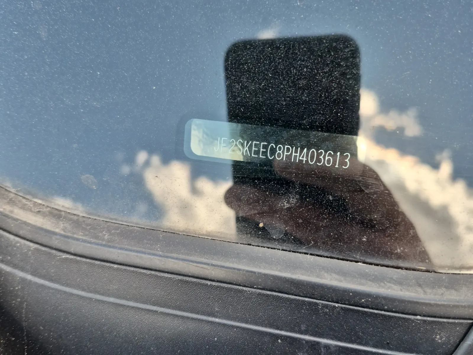 Dash VIN Plate Photo