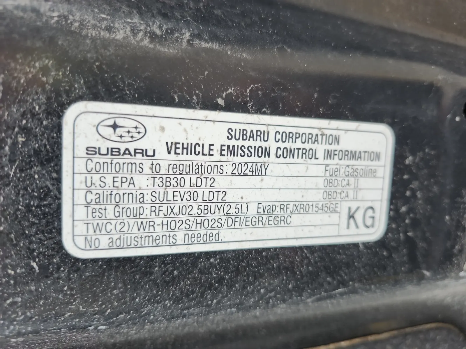 Emission Sticker Photo
