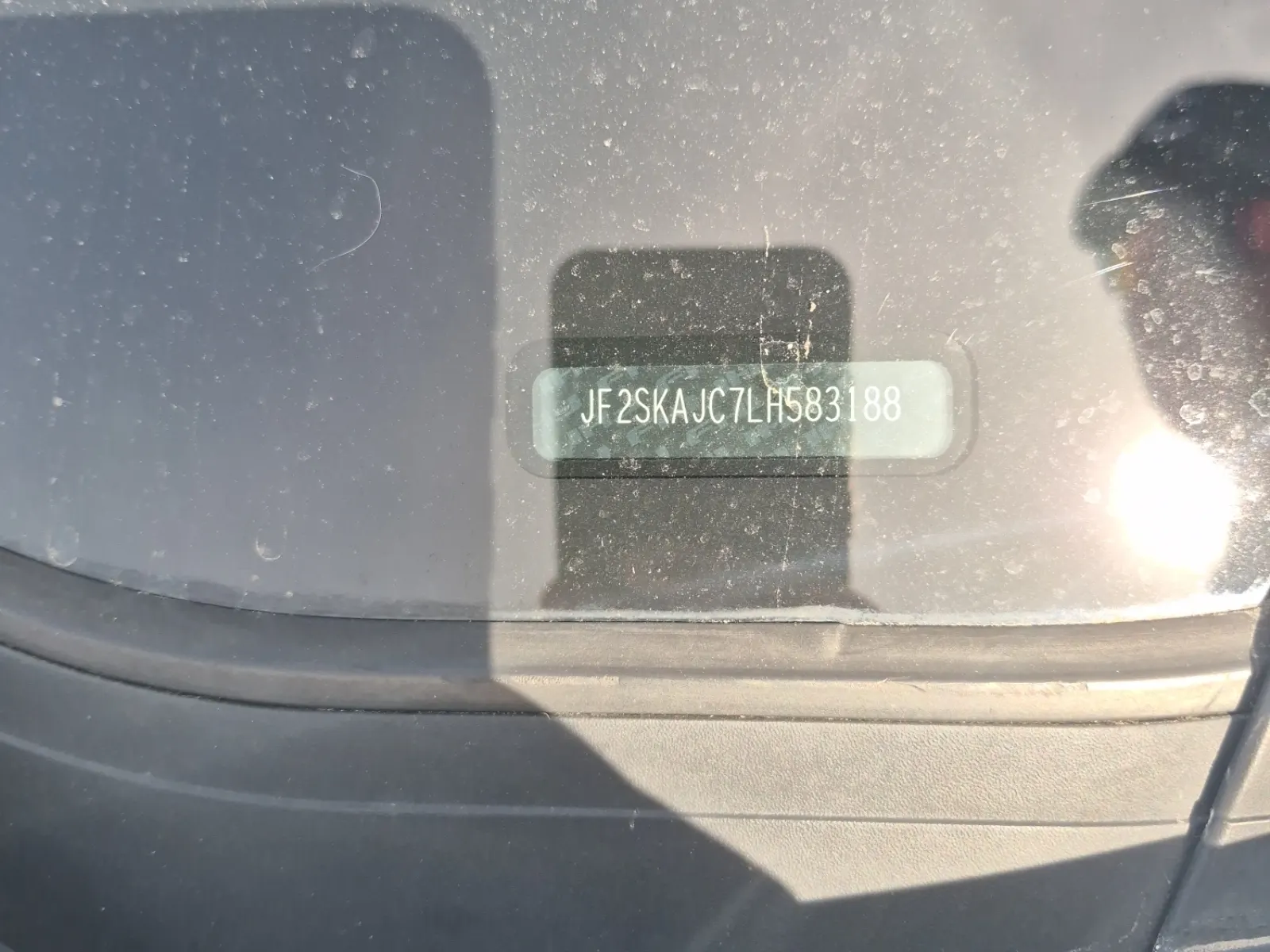 Dash VIN Plate Photo