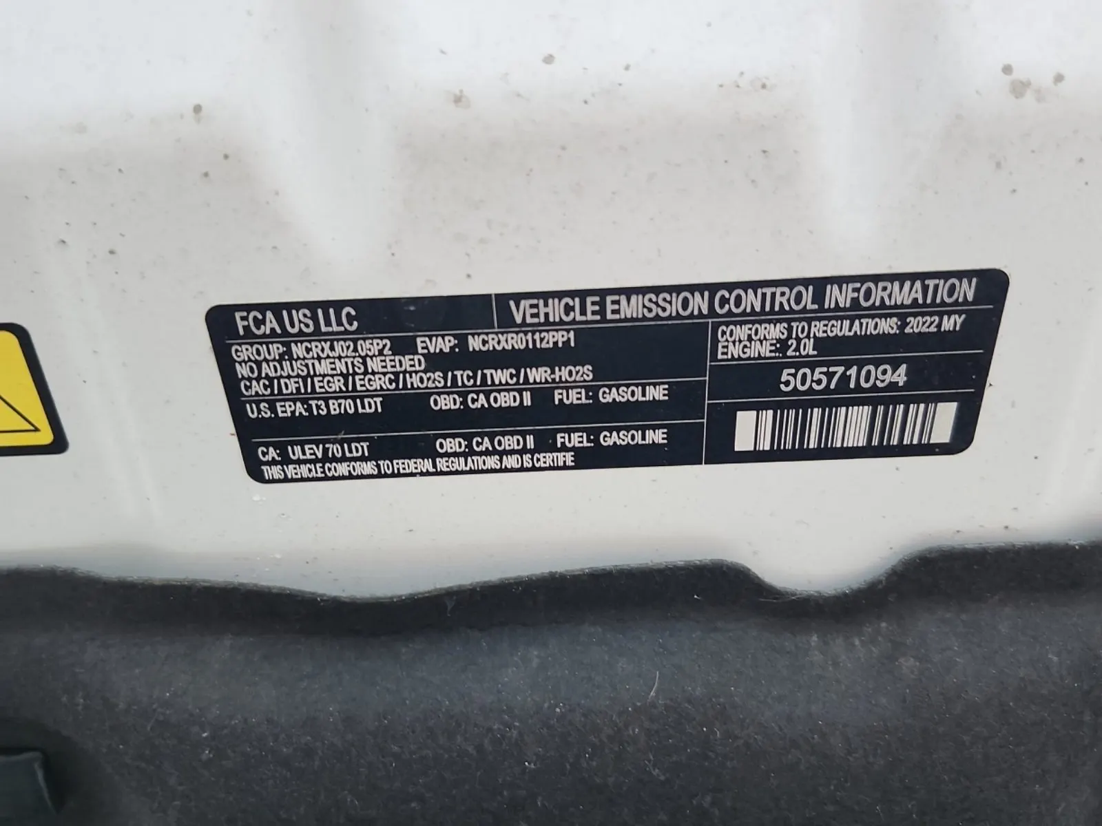 Emission Sticker Photo