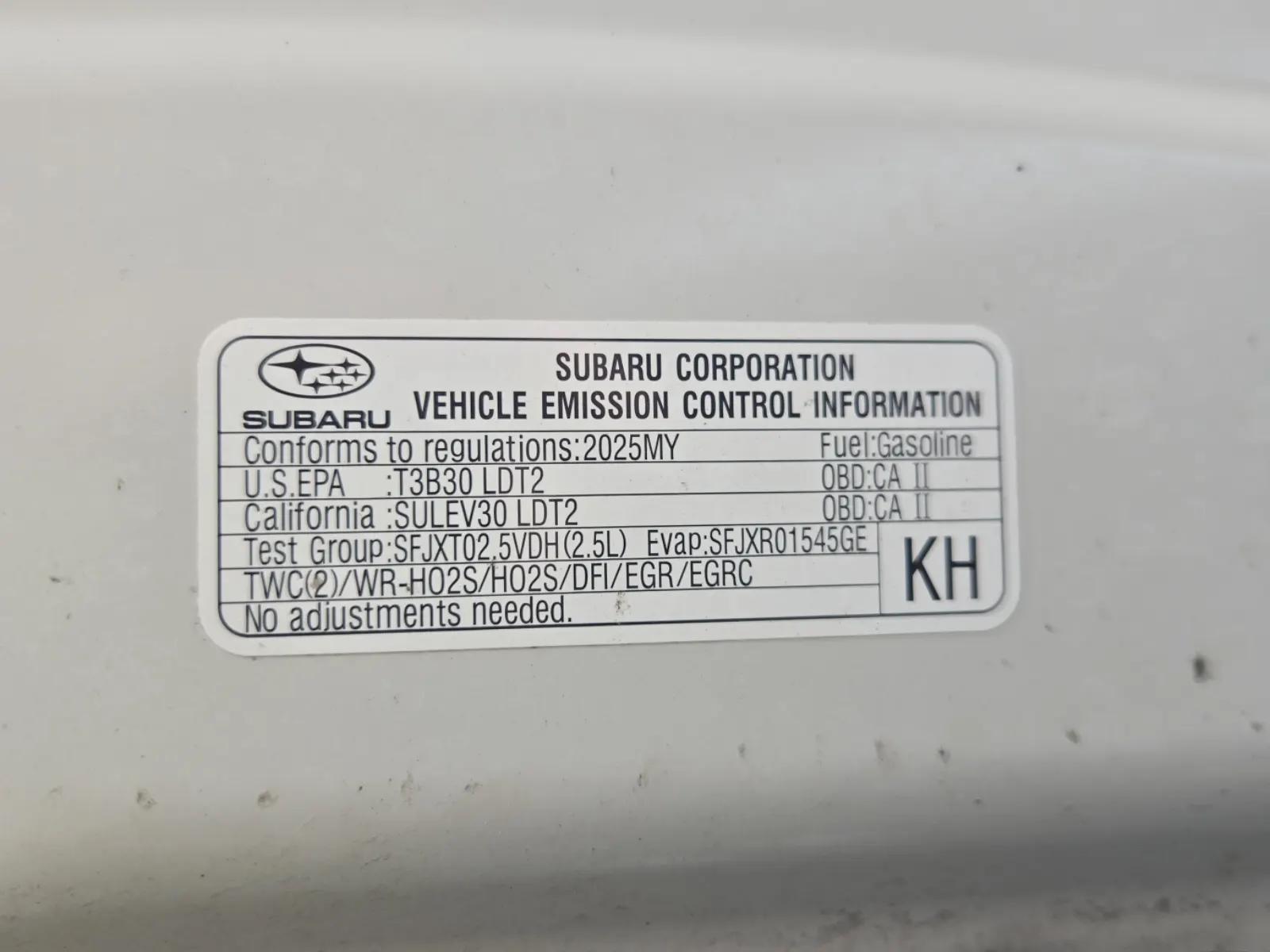 Emission Sticker Photo