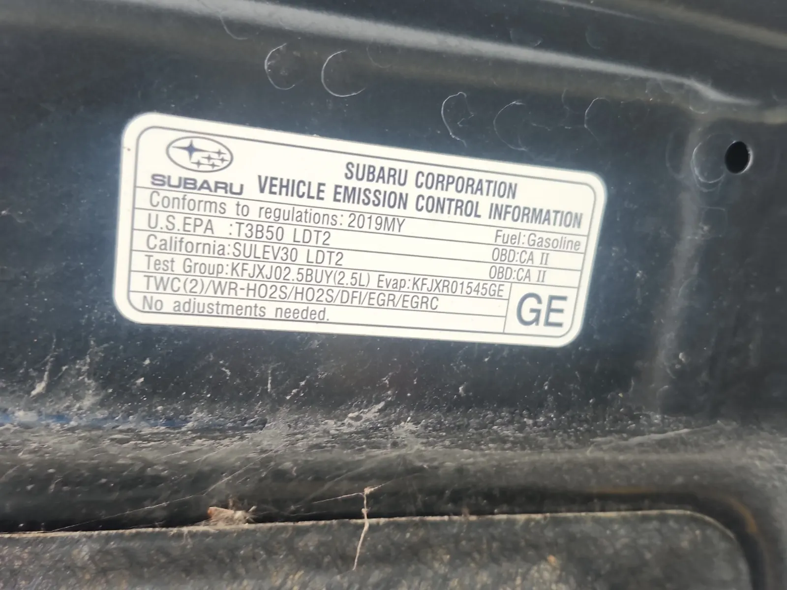 Emission Sticker Photo