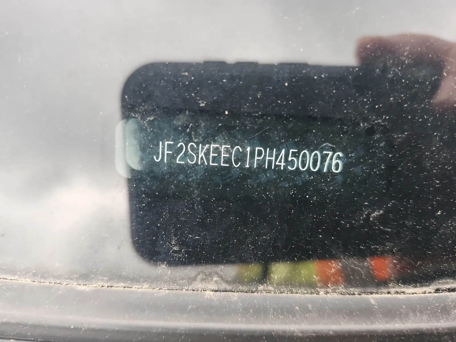 Dash VIN Plate Photo