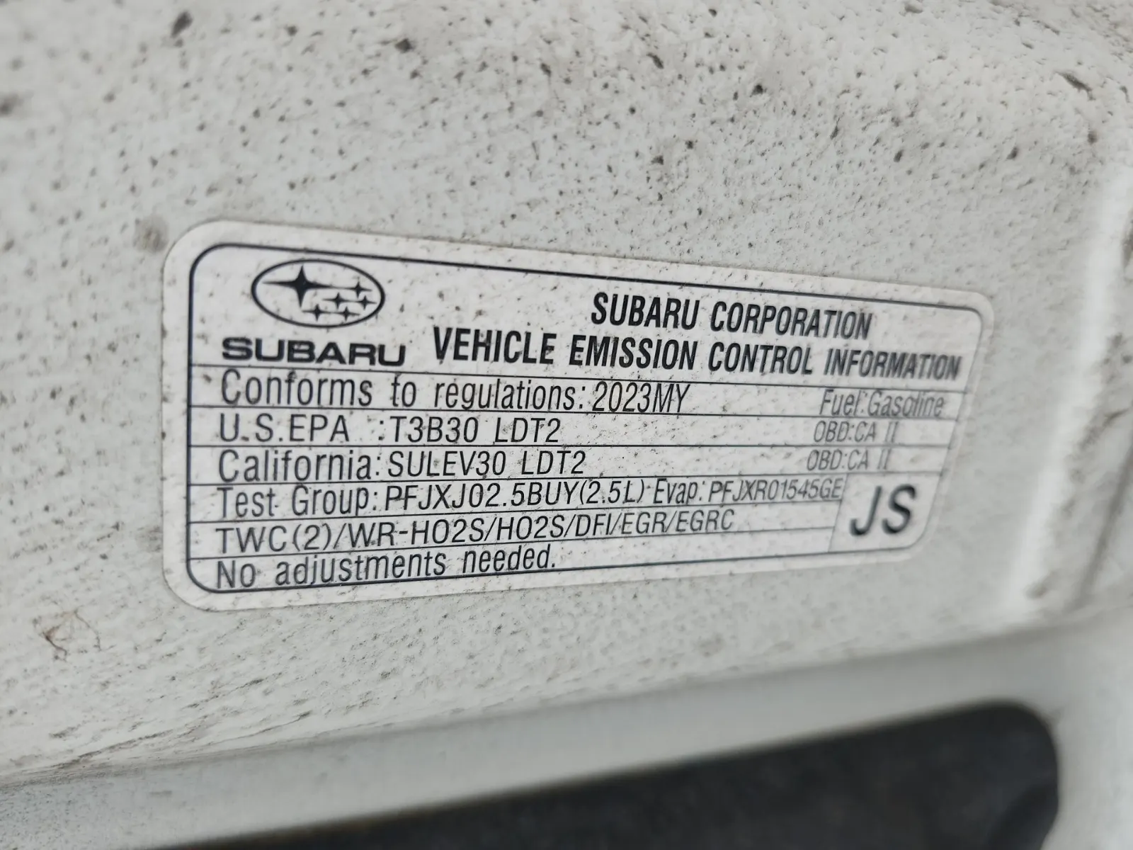 Emission Sticker Photo