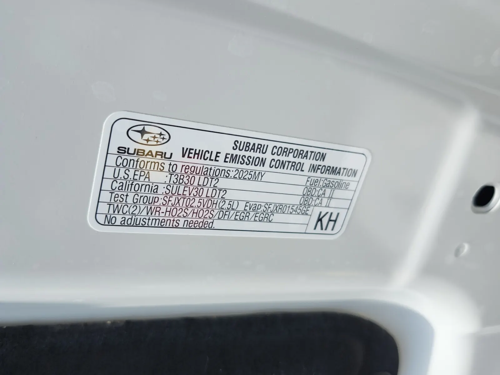 Emission Sticker Photo