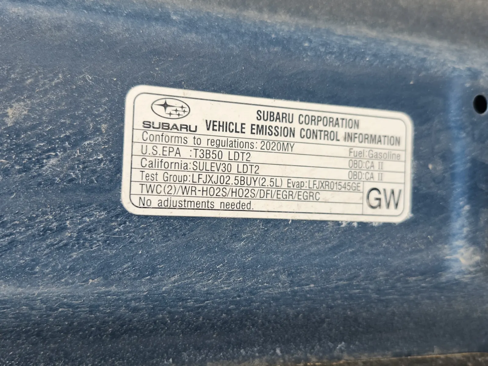 Emission Sticker Photo