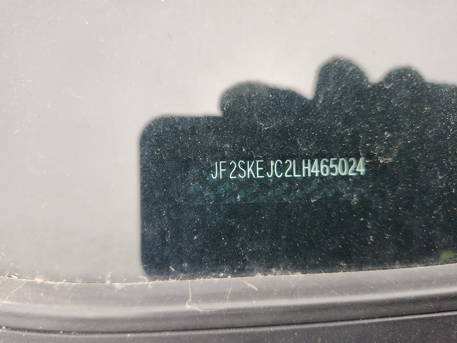 Dash VIN Plate Photo