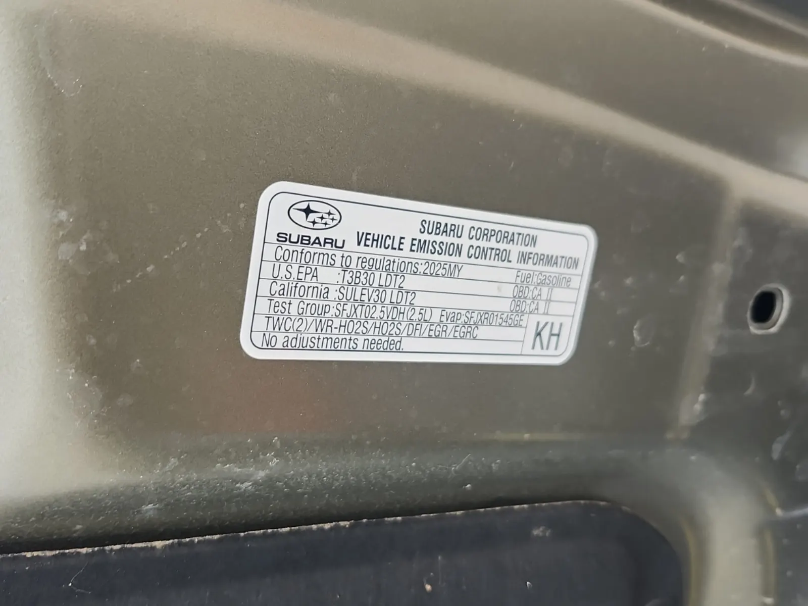 Emission Sticker Photo