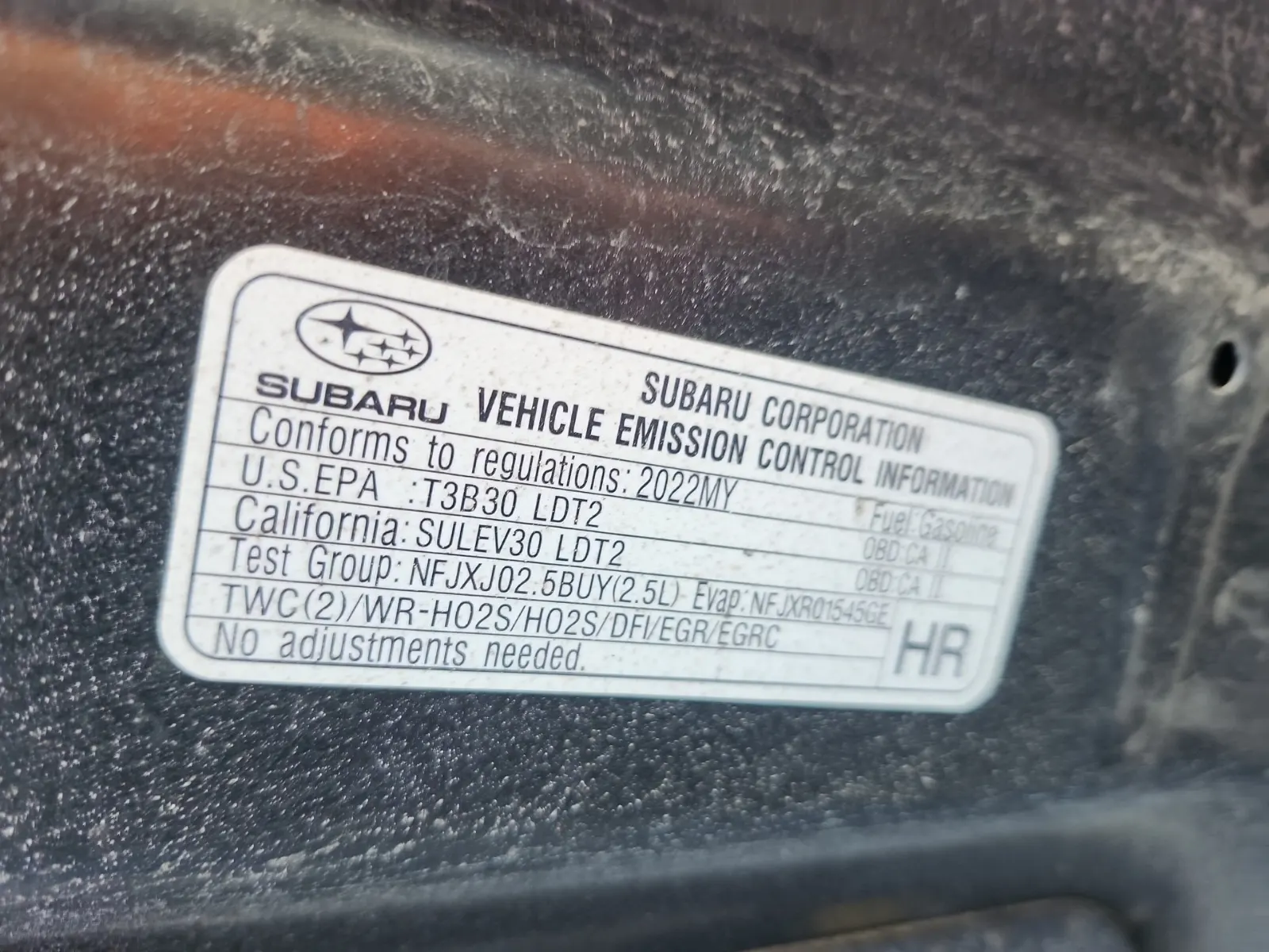 Emission Sticker Photo