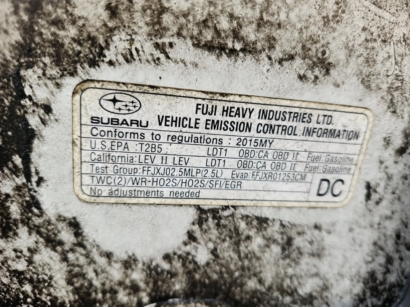 Emission Sticker Photo