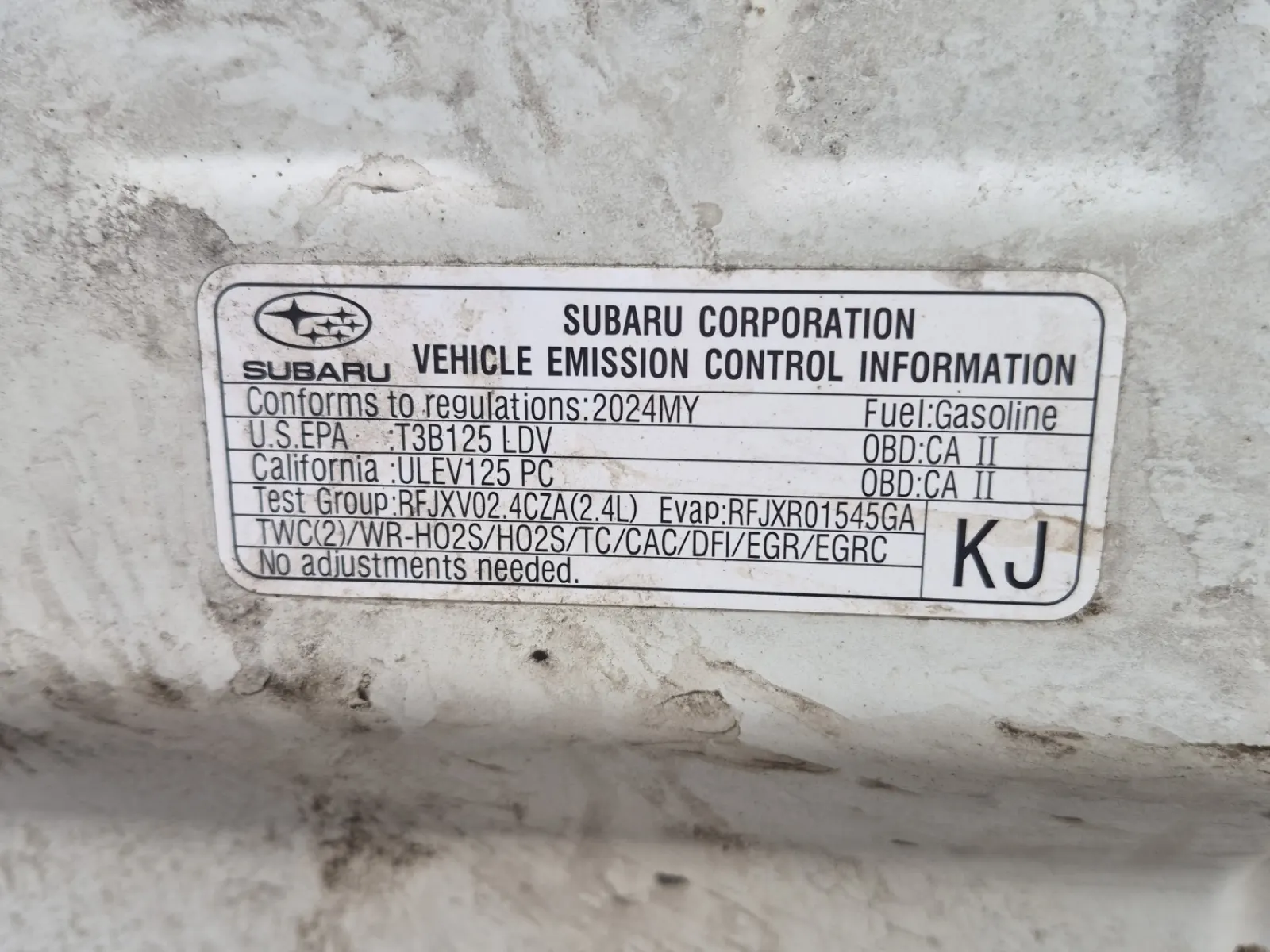 Emission Sticker Photo